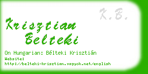 krisztian belteki business card
